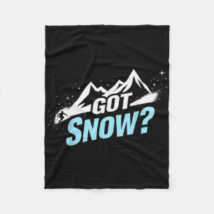Lustiges Skifahren-Zitat-Geschenk bekam Schnee Fleecedecke