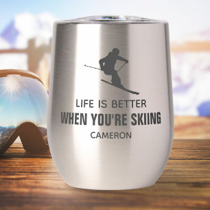 Lustiges Skifahrer-Geschenk, personalisierter Skif