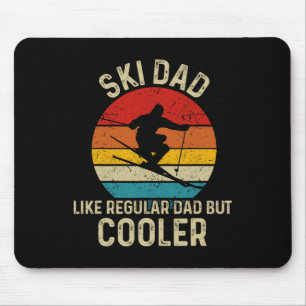 Lustiges Skivater-Shirt Skifahrer Väter Skifahren Mousepad