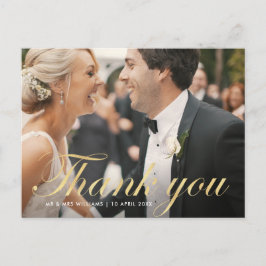 lustiges Skript | Hochzeit danke Ihnen Fotokarte Postkarte
