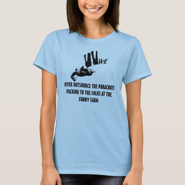 Lustiges skydiving Bild T-Shirt (Vorderseite)