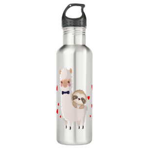 Lustiges Sloth-Reitlama-Shirt-lustige Edelstahlflasche