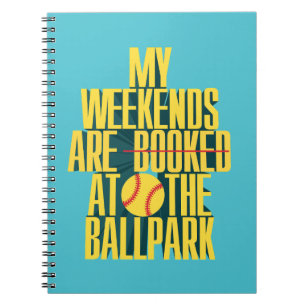 Lustiges Softball-Wochenende Im Ballpark Sports Notizblock