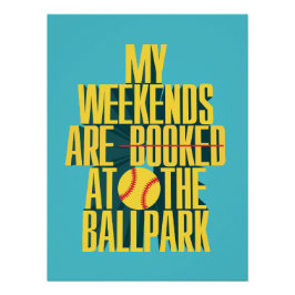 Lustiges Softball-Wochenende im Ballpark Sports Poster