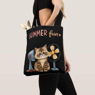 Lustiges Sommer-Katzen-T-Shirt mit sarkastischer T Tasche