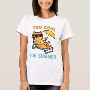 Lustiges Sommer-Katzenliebhaber-T-Shirt – Geschenk T-Shirt