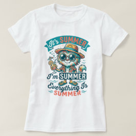 Lustiges Sommerkreatur Retro-Cartoon-T-Shirt T-Shirt