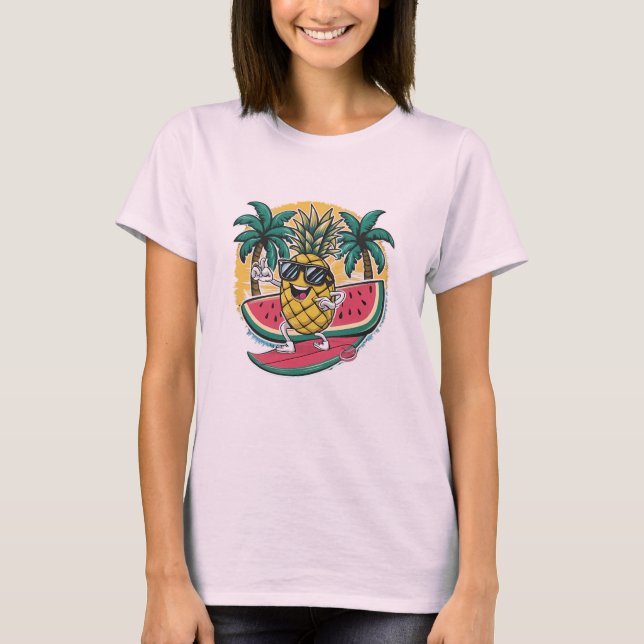 lustiges Sommershirt, Fruchtsaft T - Shirt, cooles T-Shirt (Vorderseite)