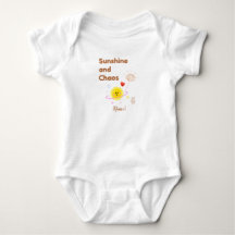 Lustiges "Sonnenschein und Chaos" Baby-T-Shirt - S