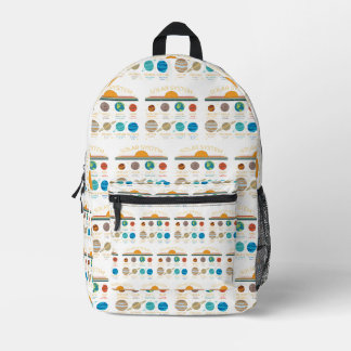 Lustiges Sonnensystem-Planet-Humor-Muster Bedruckter Rucksack
