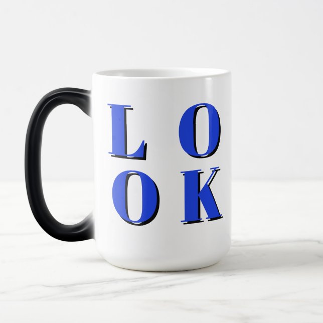 lustiges soziales niedliches cooles Design Verwandlungstasse (Links)