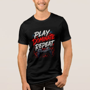 🔥 Lustiges Spielк Spiele Dominieren Wiederholen � Tri-Blend Shirt