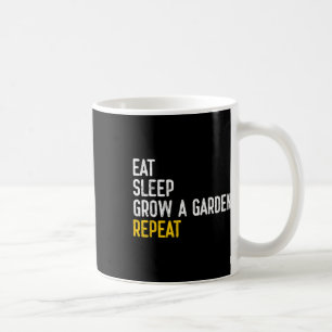 Lustiges Spiel Essen Schlafen Wachsen Ein Garten W Kaffeetasse