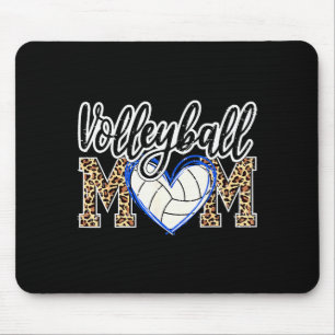 Lustiges Spiel Frauen Volleyball Leopard Ball Mama Mousepad
