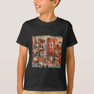Lustiges Spieltags-Football & Flanell Herbststimmu T-Shirt