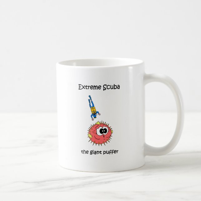 Lustiges Sporttauchen Kaffeetasse (Rechts)