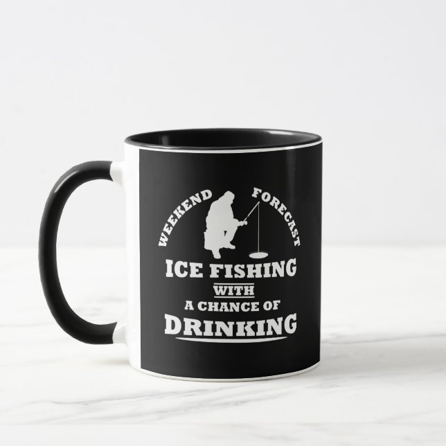 lustiges Sprichwort und Eisangeln Tasse (Links)