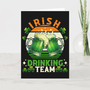 Lustiges St. Patricks Day Irisches Bier Trinkteam  Karte
