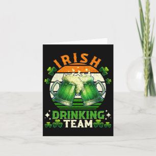 Lustiges St. Patricks Day Irisches Bier Trinkteam  Karte