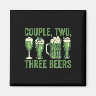 Lustiges St. Patricks Day Shirt Paar Zwei Drei Grü Magnet
