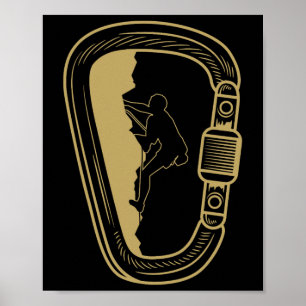 Lustiges Steinklettern Karabiner Liebhaber Outfit  Poster