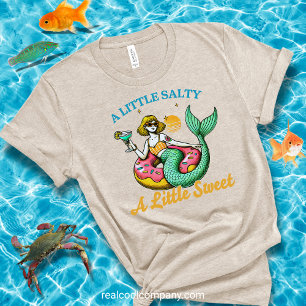Lustiges Strand-T-Shirt Little Salty Little Sweet Tri-Blend Shirt