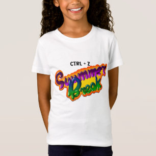 Lustiges Strg+Z Sommerferien - zurück zur Schule T-Shirt