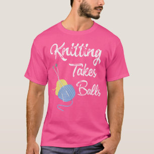 Lustiges Strick-Shirt Stricken braucht Eier T-Shirt