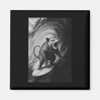 Lustiges Surfen Possum Selfie Auf Surfboard Strand Magnet