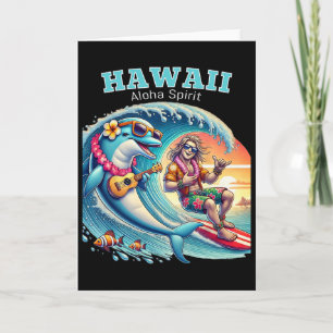 Lustiges Surfer-Shirt - Aloha-Geist Hawaii  Karte