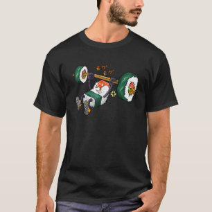 Lustiges Sushi Gewichtheben Fitnessstudio Fitness T-Shirt
