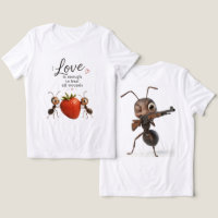 Lustiges Süßes Ameisen Liebe Design T-Shirt – Insp