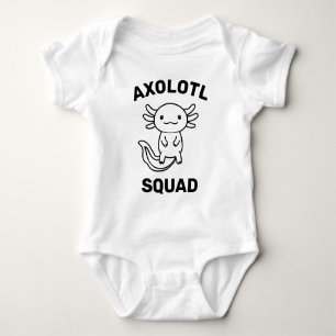 Lustiges süßes Axolotl-Squad-Party einstellbar bla Baby Strampler