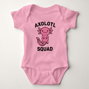 Lustiges süßes Axolotl-Squad-Party einstellbar bla Baby Strampler