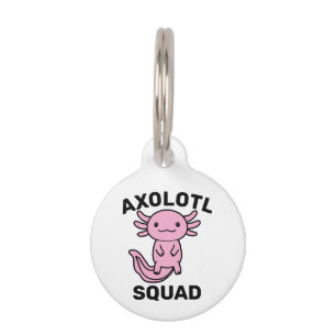 Lustiges süßes Axolotl-Squad-Party einstellbar bla Haustiermarke
