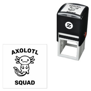 Lustiges süßes Axolotl-Squad-Party einstellbar bla Permastempel