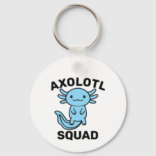 Lustiges süßes Axolotl-Squad-Party einstellbar bla Schlüsselanhänger