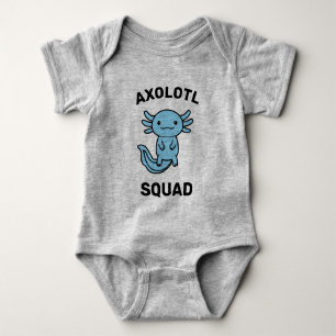 Lustiges süßes Axolotl-Team benutzerdefiniert edit Baby Strampler