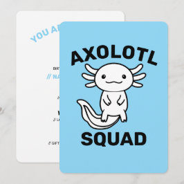 Lustiges süßes Axolotl-Team benutzerdefiniert edit Einladung