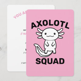 Lustiges süßes Axolotl-Team benutzerdefiniert edit Einladung