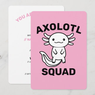 Lustiges süßes Axolotl-Team benutzerdefiniert edit Einladung
