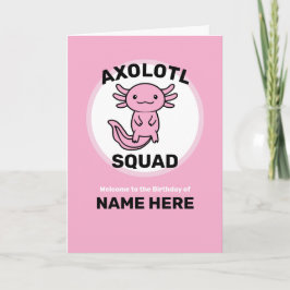 Lustiges süßes Axolotl-Team benutzerdefiniert edit Karte