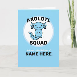 Lustiges süßes Axolotl-Team benutzerdefiniert edit Karte