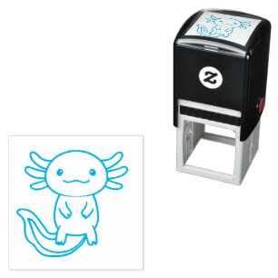 Lustiges süßes Axolotl-Team benutzerdefiniert edit Permastempel