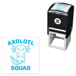 Lustiges süßes Axolotl-Team benutzerdefiniert edit Permastempel