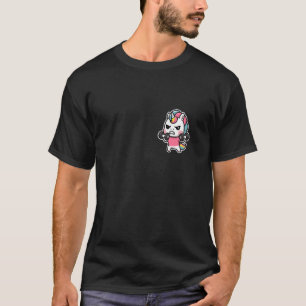 Lustiges süßes Einhorn Workout Fitnessstudio Fitne T-Shirt