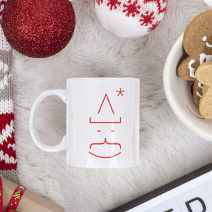 Lustiges süßes Emoticon Santa Nerd Geek Heiße Scho Verwandlungstasse