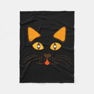 Lustiges süßes Halloween-Kostüm Katzengesicht Kopf Fleecedecke