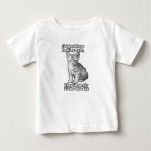 Lustiges süßes Katzen-Meme für Katzenbesitzer und  Baby T-shirt