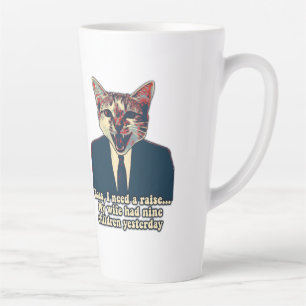 Lustiges süßes Katzen-Meme für Katzenmenschen und Milchtasse